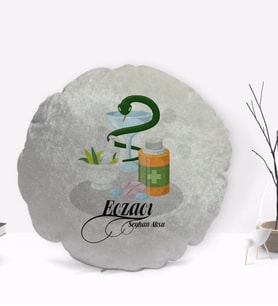 BK Gift Kişiye Özel İsimli Eczacı Tasarımlı Dekoratif Kırlent Yastık-6