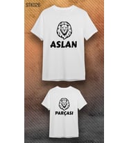 BABA ÇOCUK BABASININ ASLAN PARÇASI BASKILI KOMBİN T-SHİRT (B.Beyaz)