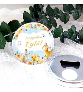 15 Adet Sevimli Ceylan Kız Bebek Açacak Magnet Hediyelik-
