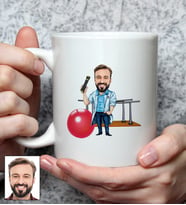 Kişiye Özel Fizyoterapist Tasarımlı Karikatürlü Kupa Bardak 106