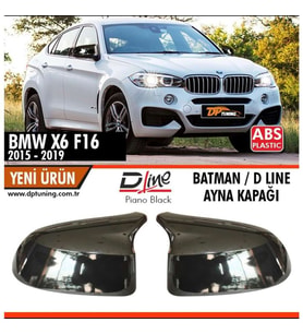 Bmw X6 F16 Batman Yarasa Ayna Kapağı Piona Black ABS 2014 - 2019