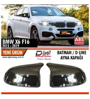 Bmw X6 F16 Batman Yarasa Ayna Kapağı Piona Black ABS 2014 - 2019