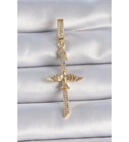 Pirinç Gold Renk Zirkon Taş Detaylı Elif Model Anka Kuşu Figür Ajda Charm - TJ-BC1013