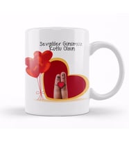Sevgililer Günü Sevgiliye Hediye 08 Kupa Bardak Porselen