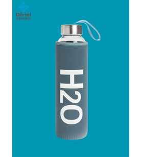 H2o Kılıflı Cam Matara 500 Ml Turuncu