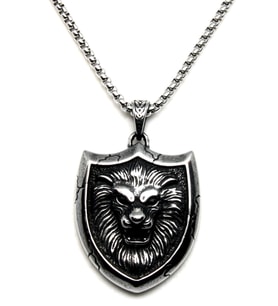 Omark Cotton Çelik Aslan Kolye