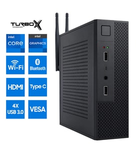 Turbox Mini-65 Intel Core i3 6100 8GB Ram 256GB M.2 NVMe SSD HDMI Type-C WiFi Bluetooth Mini PC