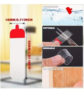 60 Parça Kolay Açılır Güçlü Çift Taraflı Bant 18mmx50mm