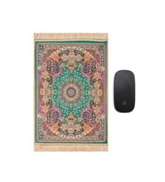 Bursa İpek Yeşil Dekoratif Küçük Halı Mousepad