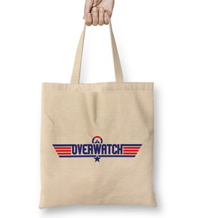 Overwatch Top Gun Logo Bez Çanta Uzun Saplı