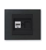 Grano Metalik Cat6 RJ45 Prizi Siyah + Çerçevesiz +jaklı