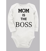 Organik Baskılı Pamuklu Unisex Bebek Body UZUNKOLE112