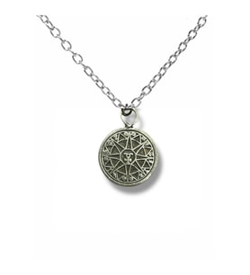 Pentagram Kolye  Gotik ve Mistik Unisex Metal Kolye – 60 cm Zincir (Gümüş)