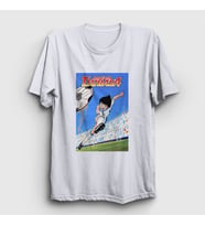 Presmono Unisex Beyaz Shoot Futbol Anime Kaptan Captain Tsubasa T-Shirt 326793tt