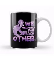 Cute We Mermaid For Each Other Romantic Pun Kupa Bardak Porselen