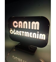 Öğretmen Temalı Hediye Masa Süsü Masa Lambası Fotoğraflık