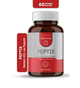 Betain Hcl Pepsin Takviye Edici Gıda Peptix 60 Kapsül