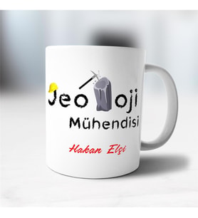 Jeoloji Mühendisi isme özel Meslek kupa bardak