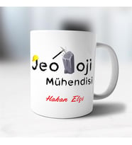 Jeoloji Mühendisi isme özel Meslek kupa bardak