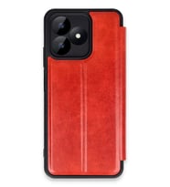 Newface Realme Note 50 4G Kılıf Flip Cover - Kırmızı