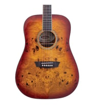 Washburn DFBDA Deep Forest Burl Amber Fade Akustik  Amber Geçişli Renk Egzotik Ağaç Dokusu