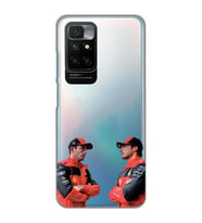 Redmi 10 2022 Uyumlu Carlos Sainz ve Charles Leclerc Formula 1 Desenli Şeffaf Kılıfı