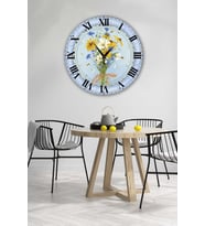 Retro Tasarımlı Duvar Saati 40 X 40 Cm (Baskılı)