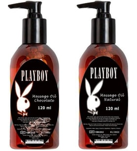Playboy Massage Oil Chocolate And Natural FRAGRANCES120 ml Çikolata Kokulu ve Kokusuz Vücut Masaj Ya