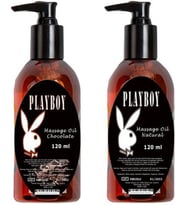 Playboy Massage Oil Chocolate And Natural FRAGRANCES120 ml Çikolata Kokulu ve Kokusuz Vücut Masaj Ya
