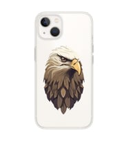 Iphone 14 Uyumlu Kartal Tasarımlı Şeffaf Telefon Kılıfı