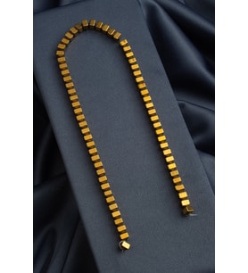 Hematit Doğal Taş Parlak Gold Rondela Kesim 6x4mm Dizi