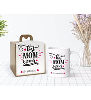 BK Gift Kişiye Özel Ahşap Kutuda Anneler Günü Temalı En İyi Anne Tasarımlı Beyaz Kupa Bardak-4