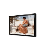 Oryantal Kadın J William Godward Çerçeveli Cam Tablo