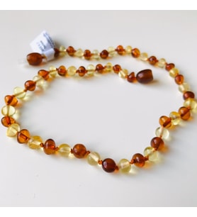 SERTİFİKALI ORİJİNAL KEHRİBAR BEBEK KOLYESİ 32-33 cm 0-4 YAŞ