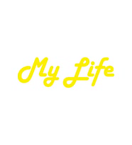 My Life Oto Sticker Sarı 20*7 Cm