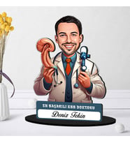 En Başarılı Erkek KBB Doktoruna Hediye Karikatürlü Biblo