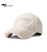 Valkyrie Peluş Şapka Kadın Erkek Unisex Kışlık Şapka Nakışlı Ayarlanabilir Teddy Şapka Koyu Kahve (Beyaz)