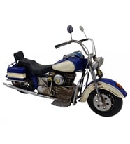 El Yapımı Eskitme Dekoratif Motosiklet Maketi - Vintage Şıklığı