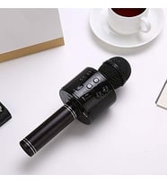 Bluetooth Karaoke Mikrofon Ws-858 Taşınabilir Kablosuz Hoparlörlü Karaoke Mikrofonu Çocuk Ve Yetişkin Uyumlu Dj Party Mic Sarı
