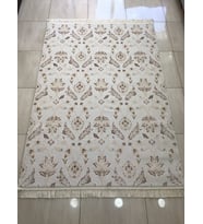 Flora Halı Adonis 0761 B 160X230 Beyaz Turkuaz Vizon 4 M2 Halı !