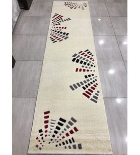 Saray Halı Samyeli 10943 Wk 80X300 Kırmızı Gri Krem Yolluk !