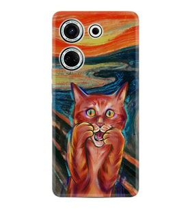 Camon 20 Kılıf Silikon Desen Özel Seri Tablo Cat 1788