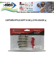 LEVREK TURNA SİLİKONU CAPTAIN STYLE SOFT 8 CM 5’Lİ PK RENK :4