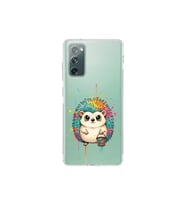 Samsung Galaxy S20 FE ile Uyumlu Splash Kirpi Tasarımlı Şeffaf Silikon Kılıf