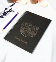 Kişiye Özel Lunapark Temalı Siyah Kraft Kapaklı Defter - 45 Yaprak A5 (90 SAYFA) 15x21 Cm