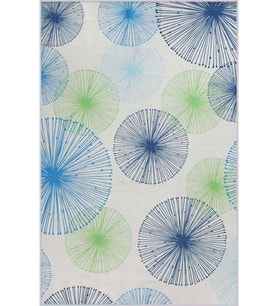 Eliana Home Baskılı, Yıkanabilir Kaymaz Taban Salon Halısı LNA1463 100x150 cm (Mavi)