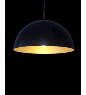 MYLİGHTS  RETRO SİYAH  İÇİ SARI METAL SARKIT AVİZE 40 CM