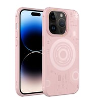 Lexroo iPhone 14 Pro Max Kılıf Wireless Şarj Özellikli Desenli Hot Kılıf - Rose Gold