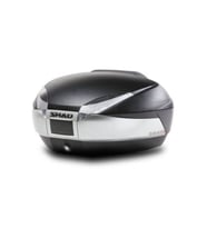 Motosiklet Arka Çanta Dark Grey Siyah Açık Gri Motor Arka Topcase 48 litre