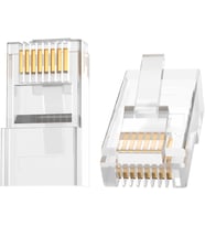 Lexroo CAT5e RJ45 Jack Ethernet Konnektörü Altın Kaplama 100 Adet